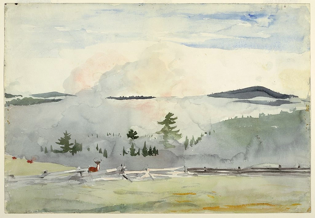 Paesaggio con cervi nella foschia mattutina - Cooper Hewitt, Smithsonian Design Museum, New York